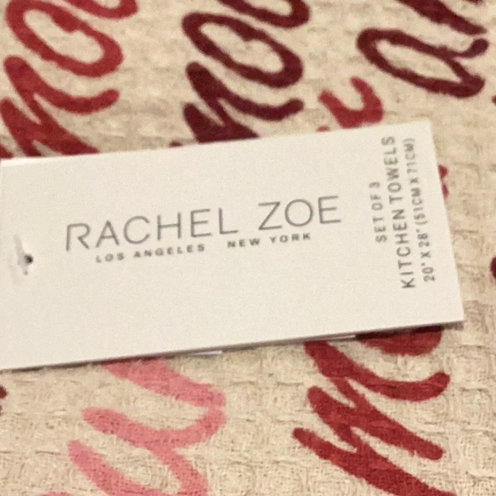 Rachel Zoe Amour Valentine Kitchen Towels - set of 3